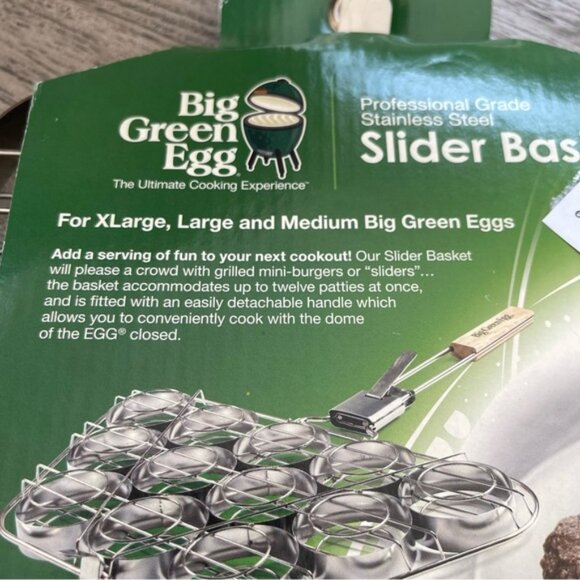 Big Green Egg Slider Basket & Official Snapback Logo Hat Set NWT - Picture 5 of 6